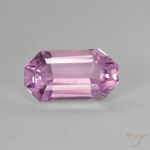 4.64ct طبيعي وردى متوسط كونزيت, قص الزمرد, VVS-VS