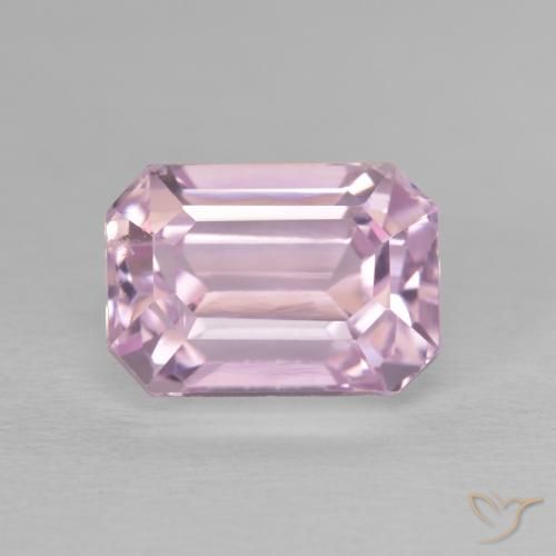 4.73ct طبيعي وردى العلكة فاتح جدا كونزيت, قص الزمرد, VVS-VS
