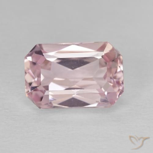 5.15ct طبيعي Medium Light-Pink كونزيت, قص الزمرد, VVS-VS