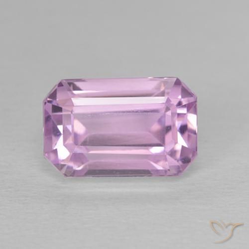 4.05ct طبيعي وردى متوسط كونزيت, قص الزمرد, VVS-VS