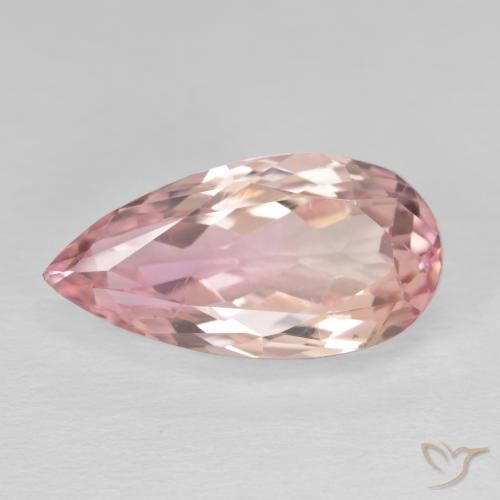 11.50ct طبيعي وردى برتقالى كونزيت, شكل الكمثرى, VVS-VS