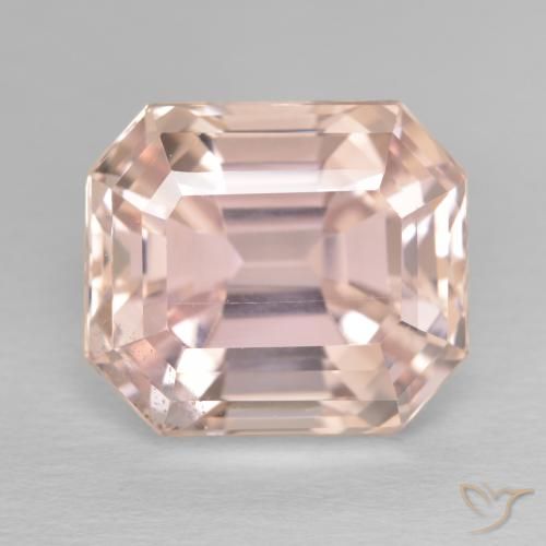 11.86ct طبيعي وردى متوسط كونزيت, قص الزمرد, قليلا جدا