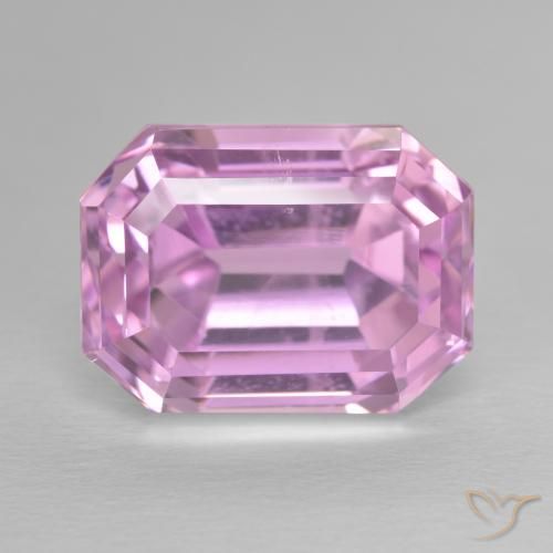17.67ct طبيعي وردى أرجوانى ملكى فاتح كونزيت, قص الزمرد, قليلا جدا