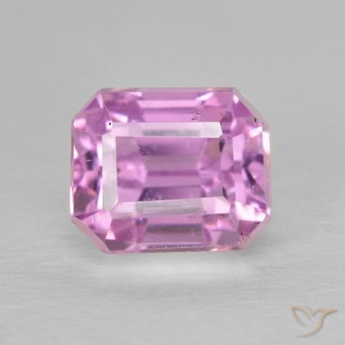 2.49ct طبيعي وردي فاتح كونزيت, قص الزمرد, قليلا جدا