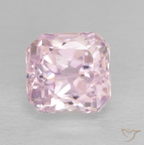 2.48ct طبيعي وردي فاتح كونزيت, قص الزمرد, قليلا جدا