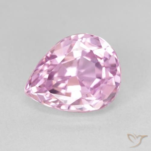 5.15ct طبيعي وردى كرزى كونزيت, شكل الكمثرى, قليلا جدا