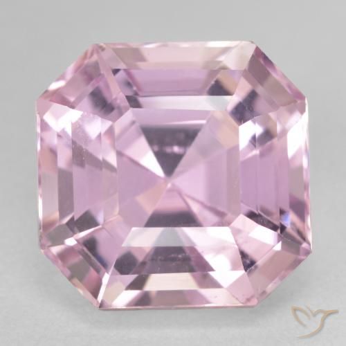 12.31ct طبيعي وردي فاتح كونزيت, قص الزمرد, قليلا جدا