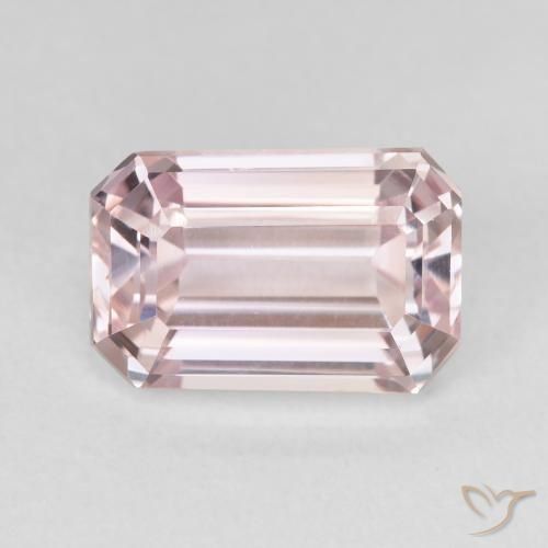 5.94ct طبيعي وردي فاتح كونزيت, قص الزمرد, VVS