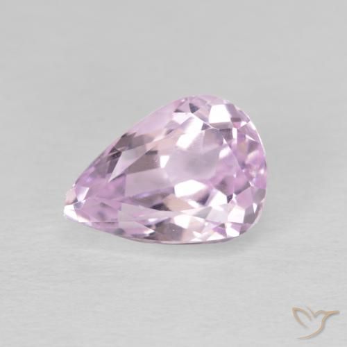 2.96ct طبيعي وردى أرجوانى كونزيت, شكل الكمثرى, قليلا جدا