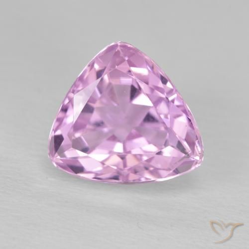 5.02ct طبيعي وردى أرجوانى ملكى فاتح جدا كونزيت, مثلثى, قليلا جدا