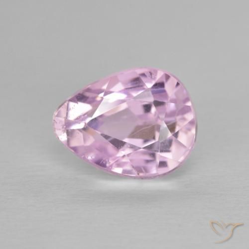 3.21ct طبيعي وردى متوسط كونزيت, شكل الكمثرى, قليلا جدا