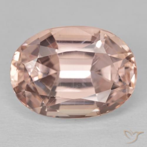 14.48ct طبيعي وردى متوسط كونزيت, بيضوي, قليلا جدا