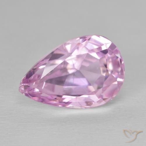 8.05ct طبيعي وردى متوسط كونزيت, شكل الكمثرى, قليلا جدا