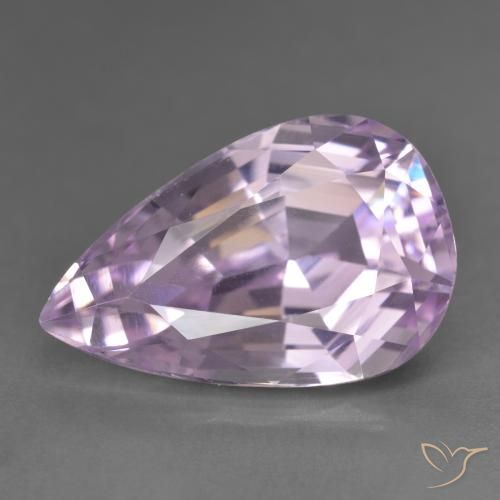 16.56ct طبيعي وردى أرجوانى كونزيت, شكل الكمثرى, VVS-VS