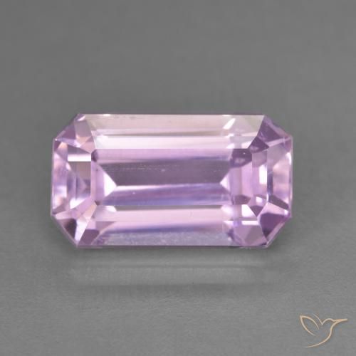 6.06ct طبيعي وردى متوسط كونزيت, قص الزمرد, VVS-VS