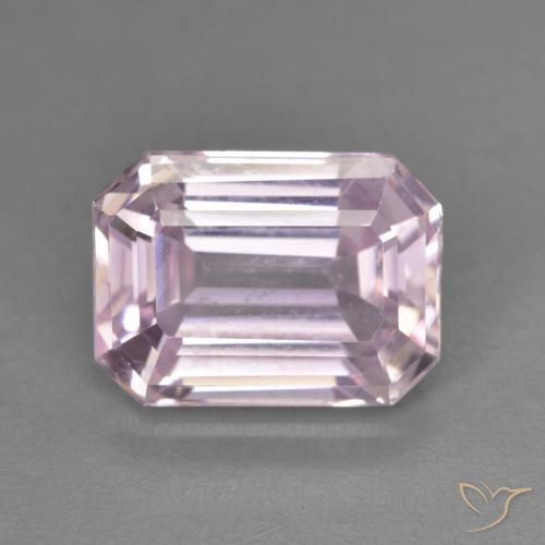 5.78ct طبيعي درجة لون الوردى الفاتح جدا كونزيت, قص الزمرد, VVS-VS