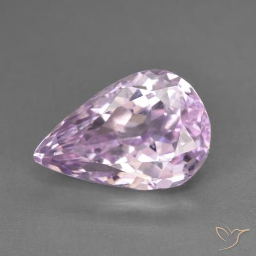 6.17ct طبيعي وردى أرجوانى كونزيت, شكل الكمثرى, VVS-VS