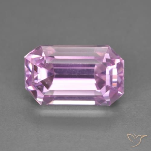 7.43ct طبيعي وردى أرجوانى ملكى كونزيت, قص الزمرد, VVS-VS