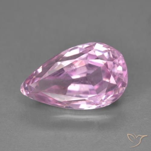 7.03ct طبيعي درجة لون الوردى الكرزى كونزيت, شكل الكمثرى, VVS