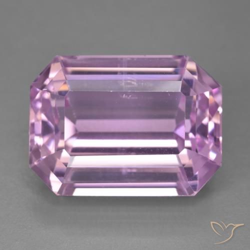 21.73ct طبيعي وردى فاتح جدا كونزيت, قص الزمرد, VVS-VS
