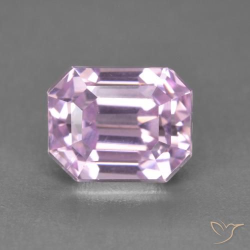 3.41ct طبيعي وردى أرجوانى ملكى كونزيت, قص الزمرد, VVS