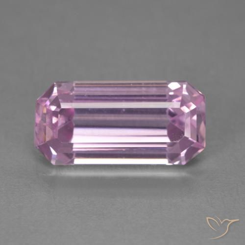 6.19ct طبيعي وردى متوسط كونزيت, قص الزمرد, VVS