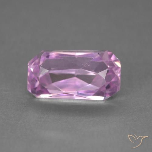 2.49ct طبيعي وردى أرجوانى كونزيت, قص الزمرد, VVS