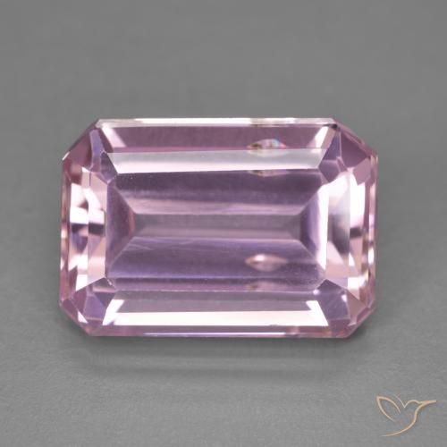 9.85ct طبيعي وردى متوسط كونزيت, قص الزمرد, قليلا جدا