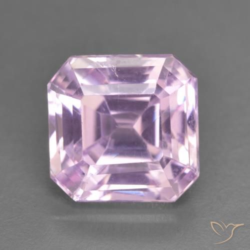 5.92ct طبيعي درجة لون الوردى الكرزى كونزيت, قص الزمرد, قليلا جدا