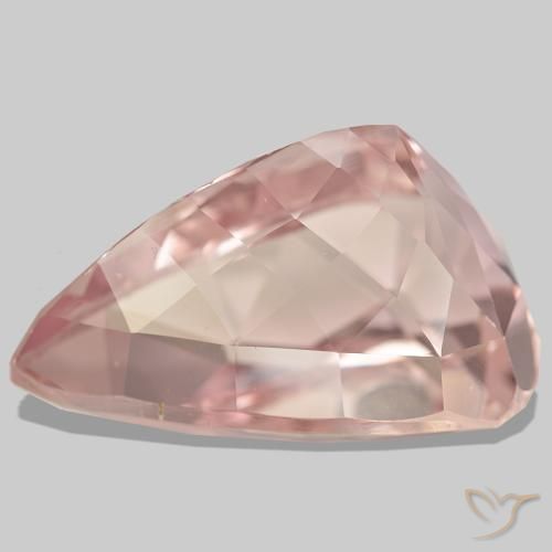 كونزيت طبيعي بلون Medium Light-Pink، وزن ‎96.69‎ قيراط، شكل شكل الكمثرى، مقاس ‎34x23.2‎ مم