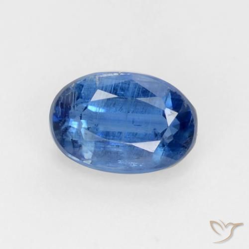 0.80ct طبيعي أزرق بحرى لامع الكيانيت, بيضوي, SI