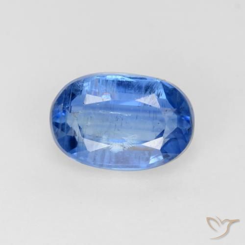0.72ct طبيعي أزرق متوسط الكيانيت, بيضوي, SI