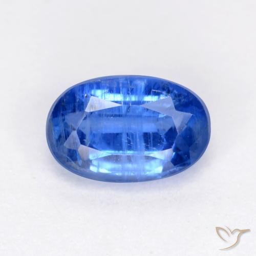 0.73ct طبيعي أزرق بحرى فاتح الكيانيت, بيضوي, SI