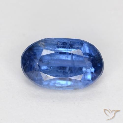 0.68ct طبيعي أزرق لامع الكيانيت, بيضوي, SI