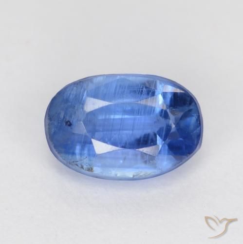 0.84ct طبيعي أزرق بحرى لامع الكيانيت, بيضوي, SI