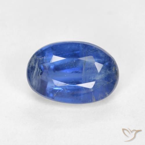 0.83ct طبيعي ازرق غامق الكيانيت, بيضوي, SI-I1