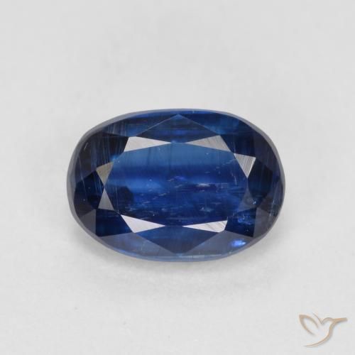 1.14ct طبيعي ازرق غامق الكيانيت, بيضوي, SI