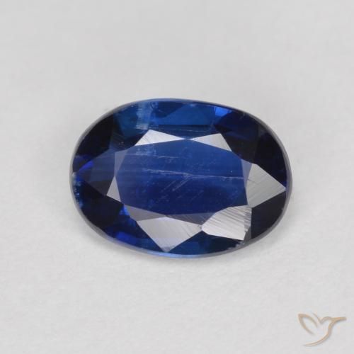 0.92ct طبيعي أزرق غامق الكيانيت, بيضوي, SI