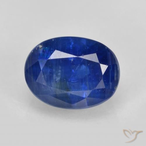 2.16ct طبيعي ازرق غامق الكيانيت, بيضوي, SI