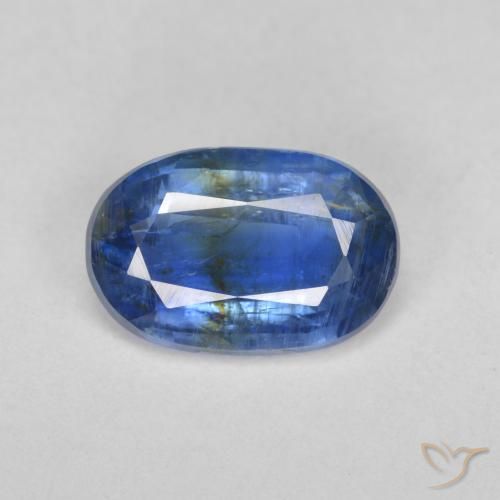 3.20ct طبيعي ازرق غامق الكيانيت, بيضوي, SI-I1