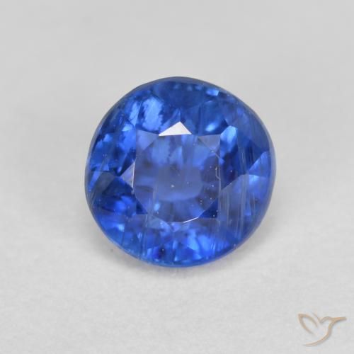 0.82ct طبيعي أزرق سماوى غامق الكيانيت, دائري, SI