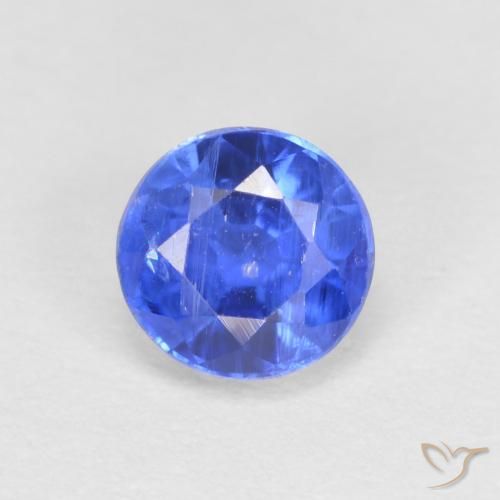 0.79ct طبيعي أزرق سماوى غامق الكيانيت, دائري, SI