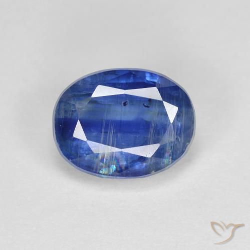 2.02ct طبيعي أزرق غامق الكيانيت, بيضوي, SI