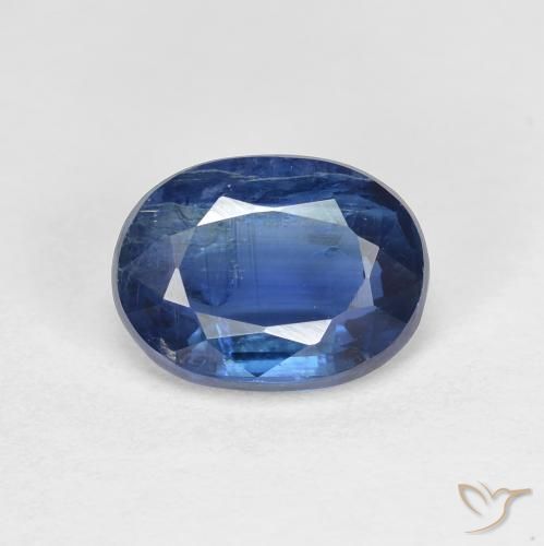 1.57ct طبيعي ازرق غامق الكيانيت, بيضوي, SI