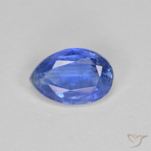 0.81ct طبيعي أزرق بحرى متوسك الكيانيت, شكل الكمثرى, SI