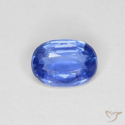 0.84ct طبيعي أزرق بحرى متوسك الكيانيت, بيضوي, قليلا جدا