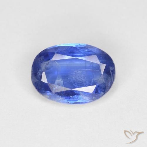 0.97ct طبيعي أزرق غامق الكيانيت, بيضوي, VS-SI, Photo A