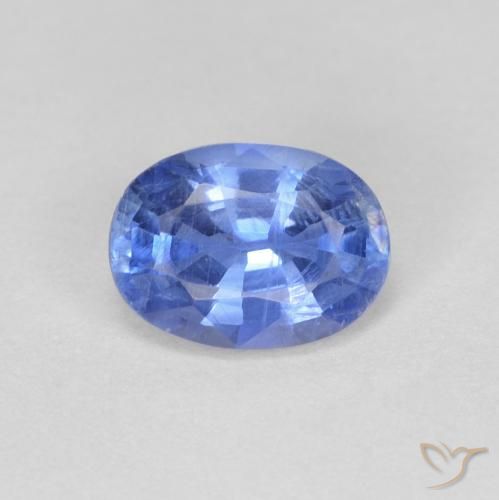 0.89ct طبيعي أزرق فاتح الكيانيت, بيضوي, قليلا جدا