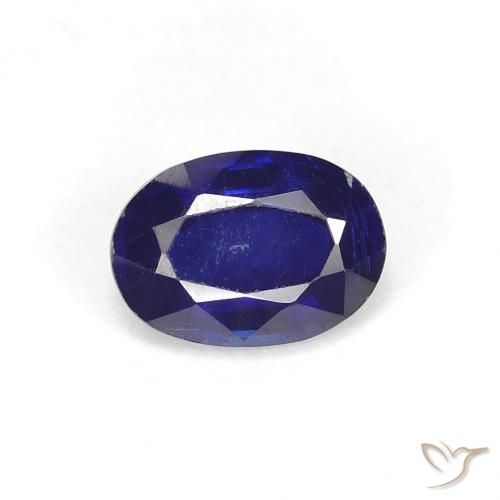 0.99ct طبيعي أزرق غامق الكيانيت, بيضوي, قليلا جدا