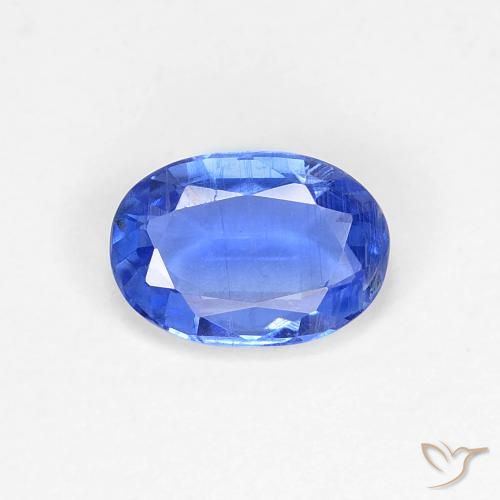 0.84ct طبيعي أزرق سماوى غامق الكيانيت, بيضوي, قليلا جدا